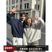 复古Cleanfit短款 CountryMoment 400G重磅美式 半开领套头卫衣男女