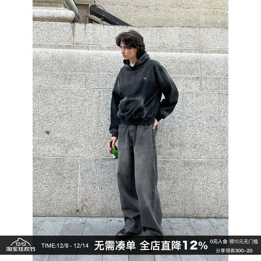 CountryMoment黑色阔腿牛仔裤