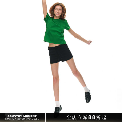 空气层针织休闲运动短裤辣妹热裤