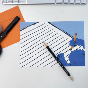 布几岛韩国授权bal9oorak信纸信封贴纸套装 左撇子右撇子可爱新品