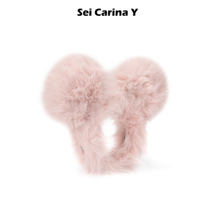 Sei Y人造皮草熊耳朵发箍女毛茸茸亲肤不夹头可爱风头饰女 Carina