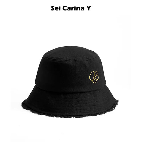 原创设计花朵刺绣渔夫帽