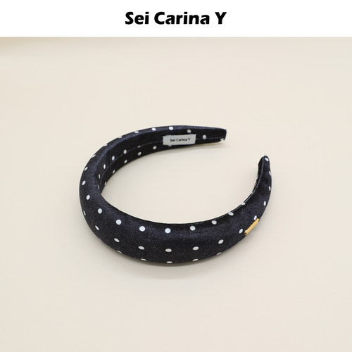 SeiCarinY丝绒波点海绵发箍
