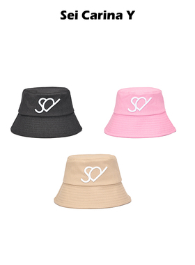 [7折]Sei Carina Y粗logo刺绣渔夫帽子夏新款遮阳防晒盆帽女简约