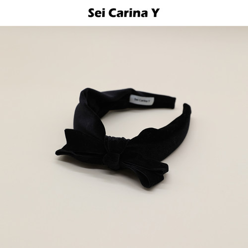 SeiCarinaY经典丝绒蝴蝶结发箍