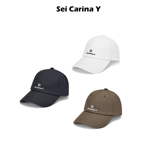 新款 Sei 显脸瘦鸭舌帽子防晒夏季 Y双logo刺绣棒球帽女时尚 Carina