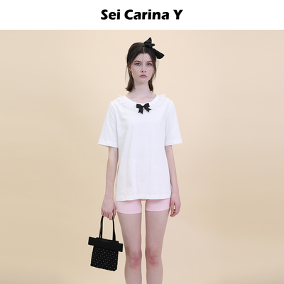 SeiCarinaY经典蕾丝花边短袖