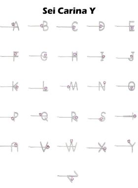 [6.5折]Sei Carina Y发夹26字母发饰女侧边夹子独特少女发卡百搭