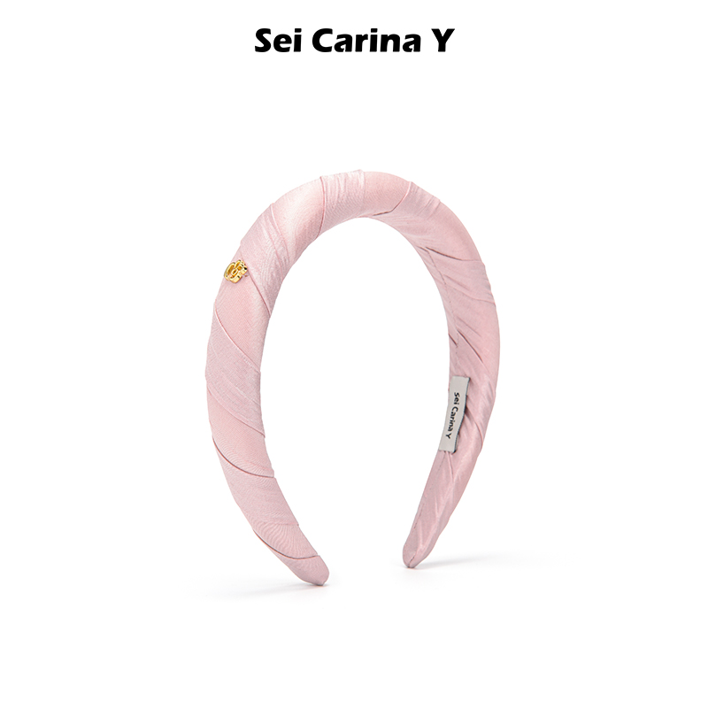 SeiCarinaY褶皱亮闪缎面发箍