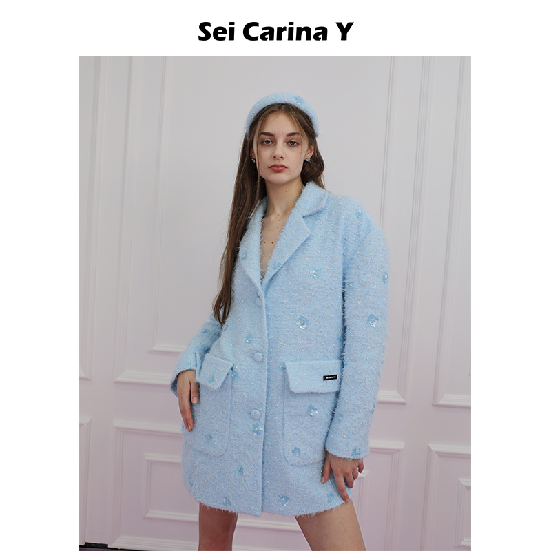SeiCarinaY花朵珠片外套
