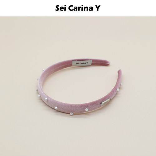 SeiCarinaY手工仿珍珠丝绒发箍