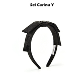 Y丝绒经典 Sei Carina 蝴蝶结发箍外出头顶发饰高颅顶头箍小众设计