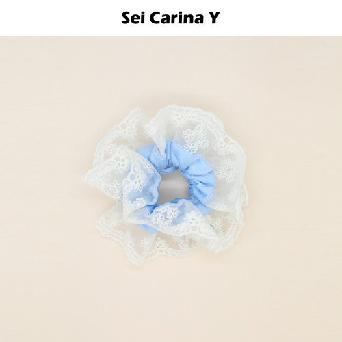 SeiCarinaY双层蕾丝缎面发圈