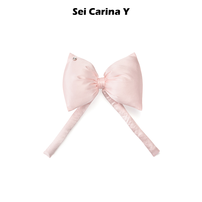 超大号真丝蝴蝶结发夹