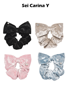 Sei Carina Y蝴蝶结丝绒发圈女新款简约气质头绳扎头发饰好看百搭