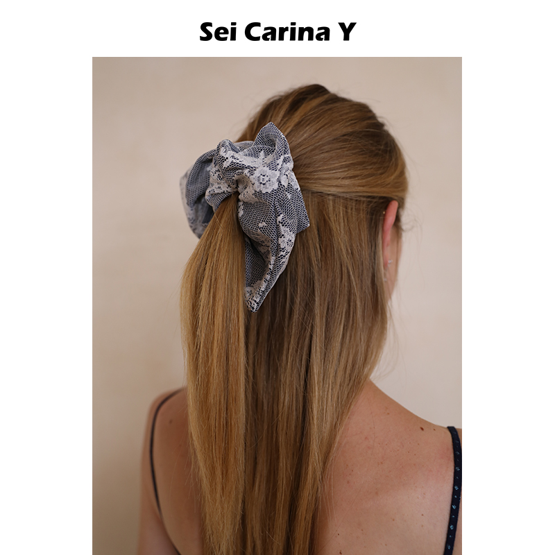 SeiCarinaY花卉网纱方巾发圈