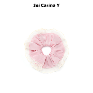 蕾丝花边发圈女新款 Sei 少女 高级感头花大肠发饰头绳 Carina