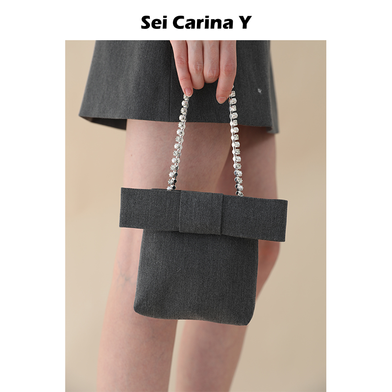 SeiCarinaY斜纹钻链公主包