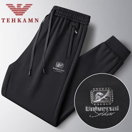 香港AMN运动裤男2025新款春秋季卫裤男士束脚休闲裤冬季厚款男裤