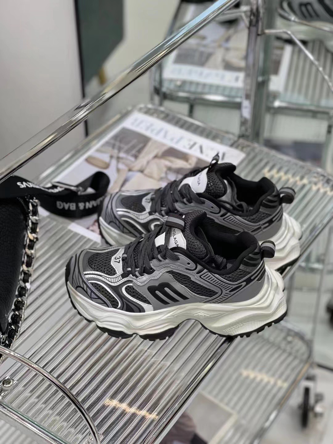 厚底老爹鞋女2025新款增高显瘦休闲百搭ins拼色轻便学生运动鞋女