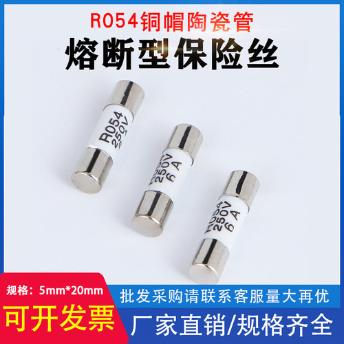 RO54 熔断器0.5A1A2A3A4A5A6A8A10A15A陶瓷保险丝管5*20 5X20熔芯