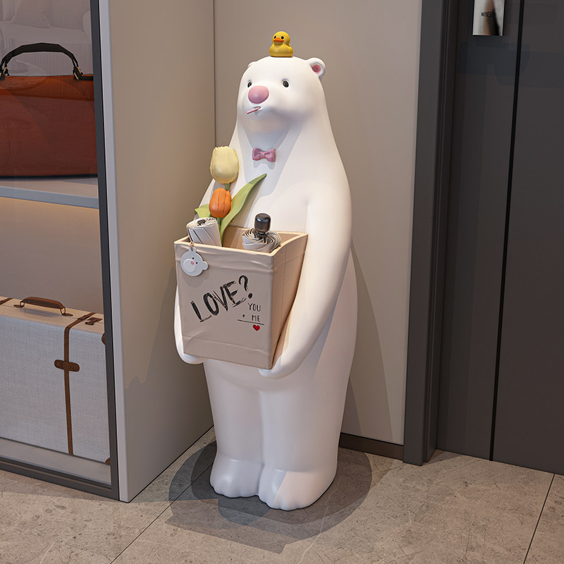 暴力熊摆件客厅沙发旁收纳置物玄关大型落地软装饰品乔迁新居礼品,家居饰品,落地摆件,淘宝优惠券,粉丝福利购,淘宝优惠卷