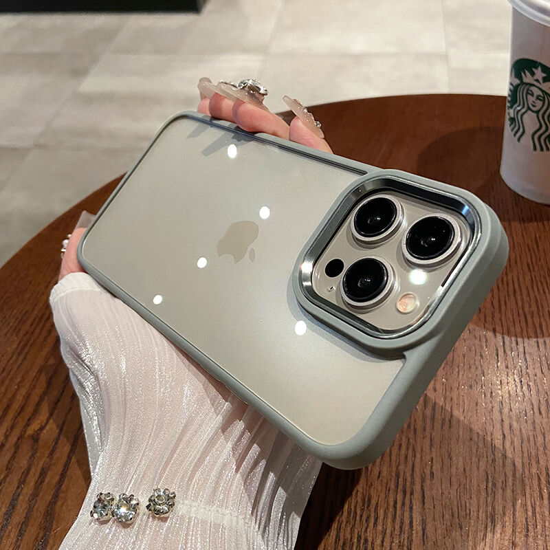 防摔金属环适用苹果15手机壳plus新款iphone14promax套por镜头i全包ip高级感pormax透明iphone硅胶pm软边硬壳
