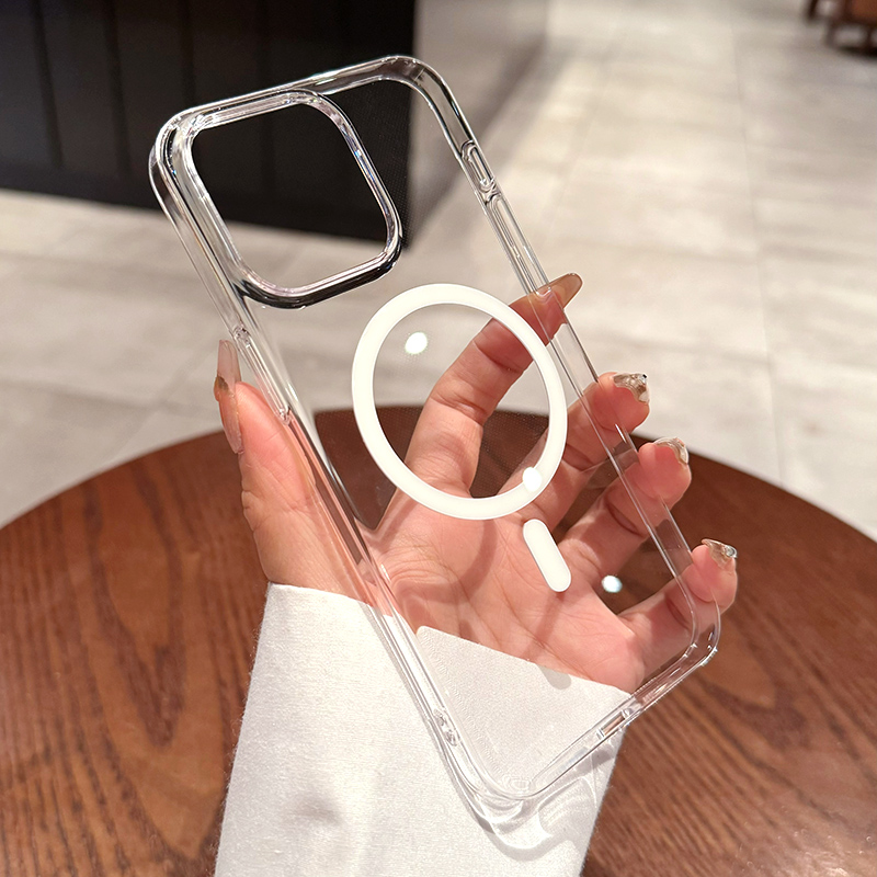 适用iphone15promax手机壳Magsafe磁吸高级14苹果15全包防摔14Pro保护套11新款磨砂13por男女简约透明12硬壳