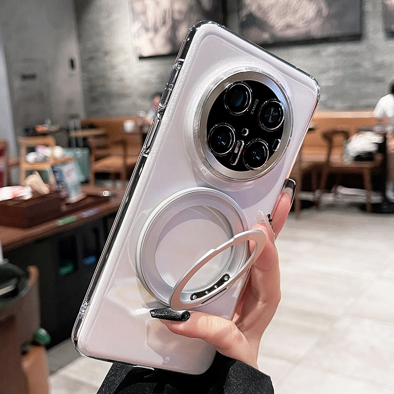 几何魔方适用华为mate70pro手机壳新款360磁吸支架mate70保护套mate自带镜头膜pro超薄防摔透明磨砂男女硬壳