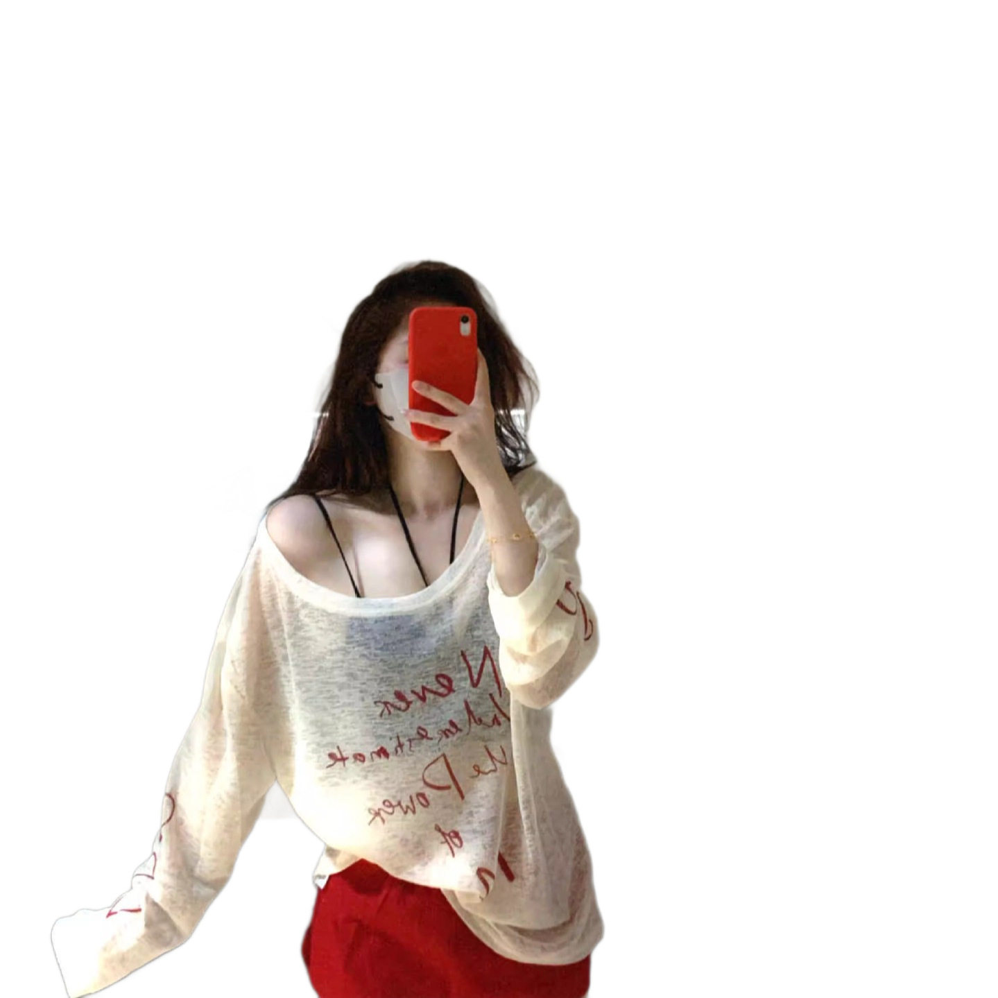 AHMI两件套女夏季宽松防晒罩大码套装