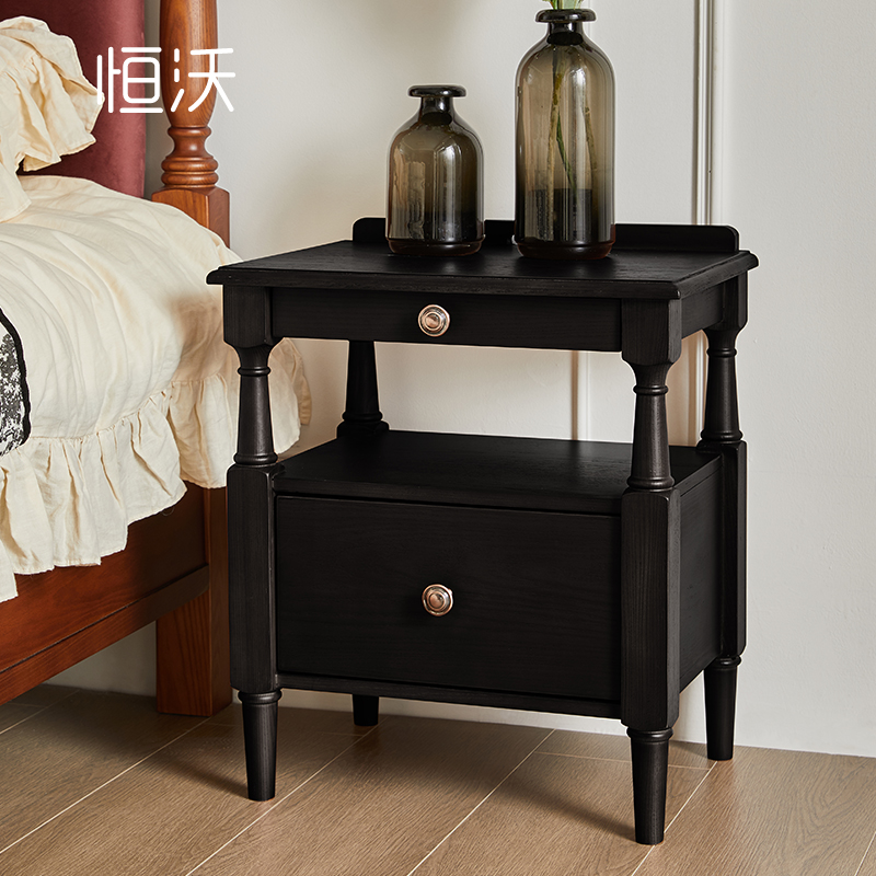 恒沃实木小户型床头柜