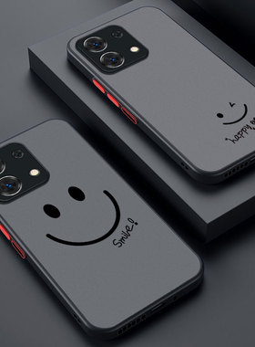 适用红米Note13手机壳新款硅胶全包Note13Pro防摔磨砂亲肤散热男女款Note13Pro+保护套创意简约高档超薄微笑