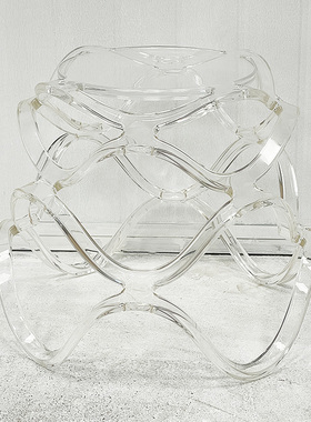 蝴蝶兰花架亚克力透明水晶落地花几客厅年花盆托架创意多彩花几