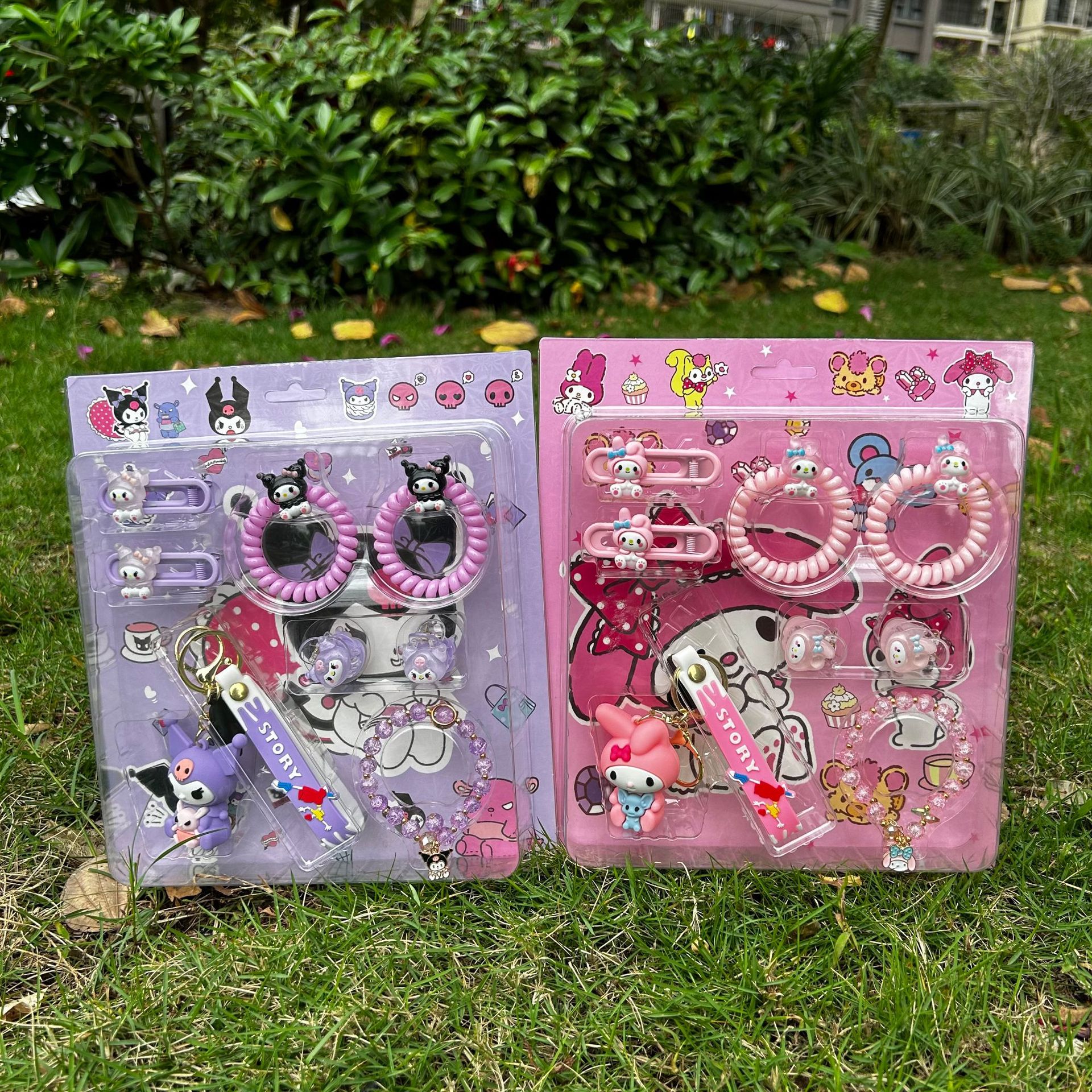 lujunni库洛米头饰六一礼物 幼儿园女孩发夹套装小礼品 库洛米钥