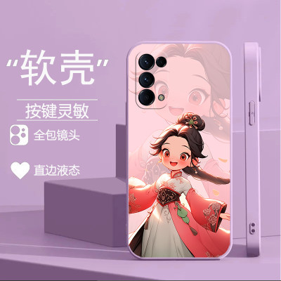 适用于OPPOReno5手机壳oppireno5软套OPPOFindX3Lite直边PEGM00钢化膜PEGM10时尚OPPOReno5k硅胶opreno5可爱