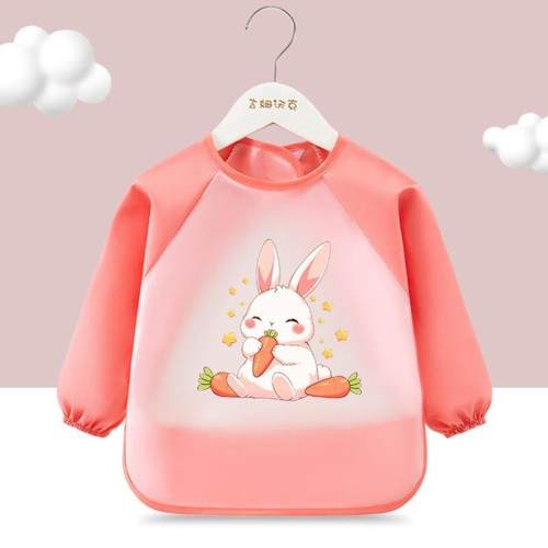 长袖宝宝饭兜罩衣婴儿饭兜罩衣长袖罩衫围裙儿童加厚婴幼儿保暖