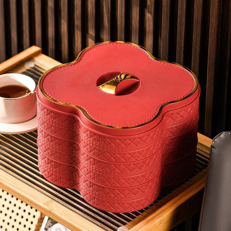 结婚糖果盒防尘桌面糖果盒水果乔迁零食糖喜糖高档新中式干果盒