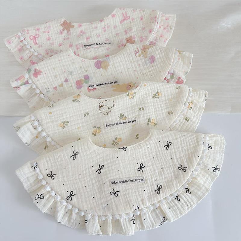 婴幼儿纱布口水巾高颜值男宝口水巾超柔旋转男女新生儿纯棉围脖