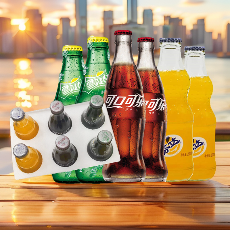 可口可乐雪碧芬达玻璃瓶装可混搭