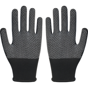 手套劳保耐磨工作防滑防晒尼龙薄款夏季干活透气点胶户外搬运男女