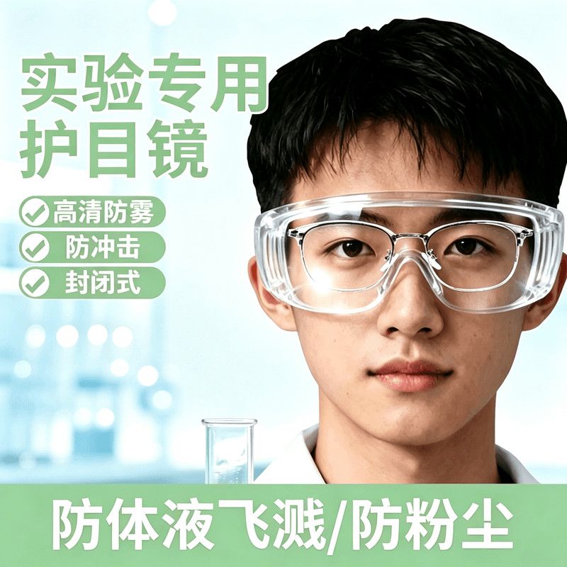 实验室护目镜专用化学可戴眼镜防飞溅危化品化工厂耐酸碱安全防护