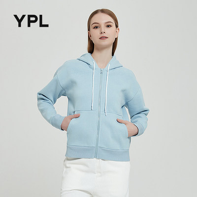 YPL美式连帽字母卫衣外套