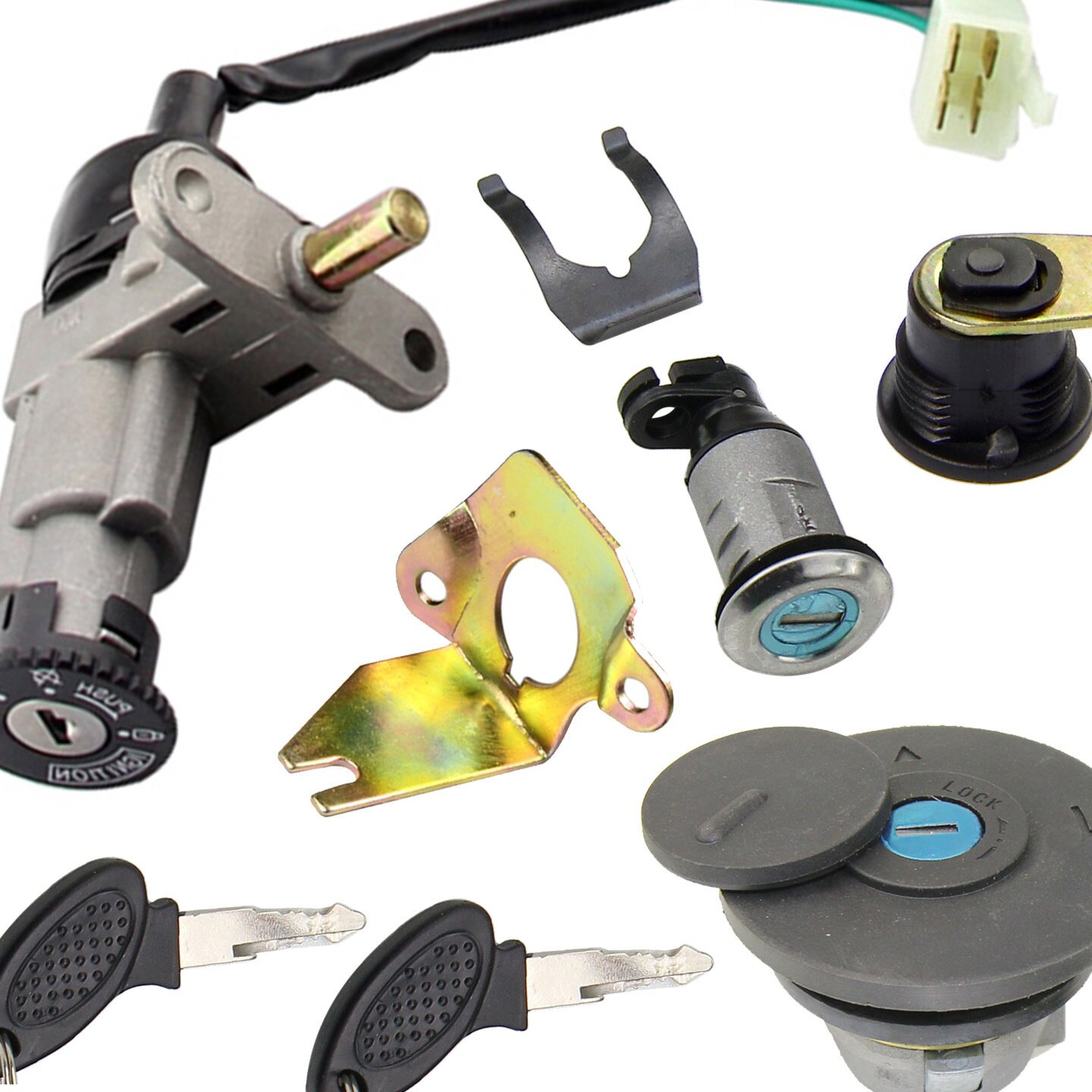 跨境B08套锁 踏板车B09电门锁 摩托车全车锁 GY650 125油箱盖套锁