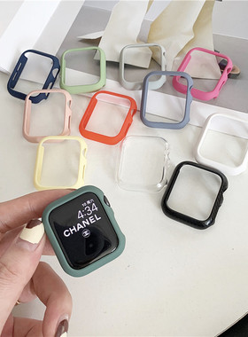 适用applewatch11代手表外壳苹果iwatch10防摔半包保护套98SE硬壳