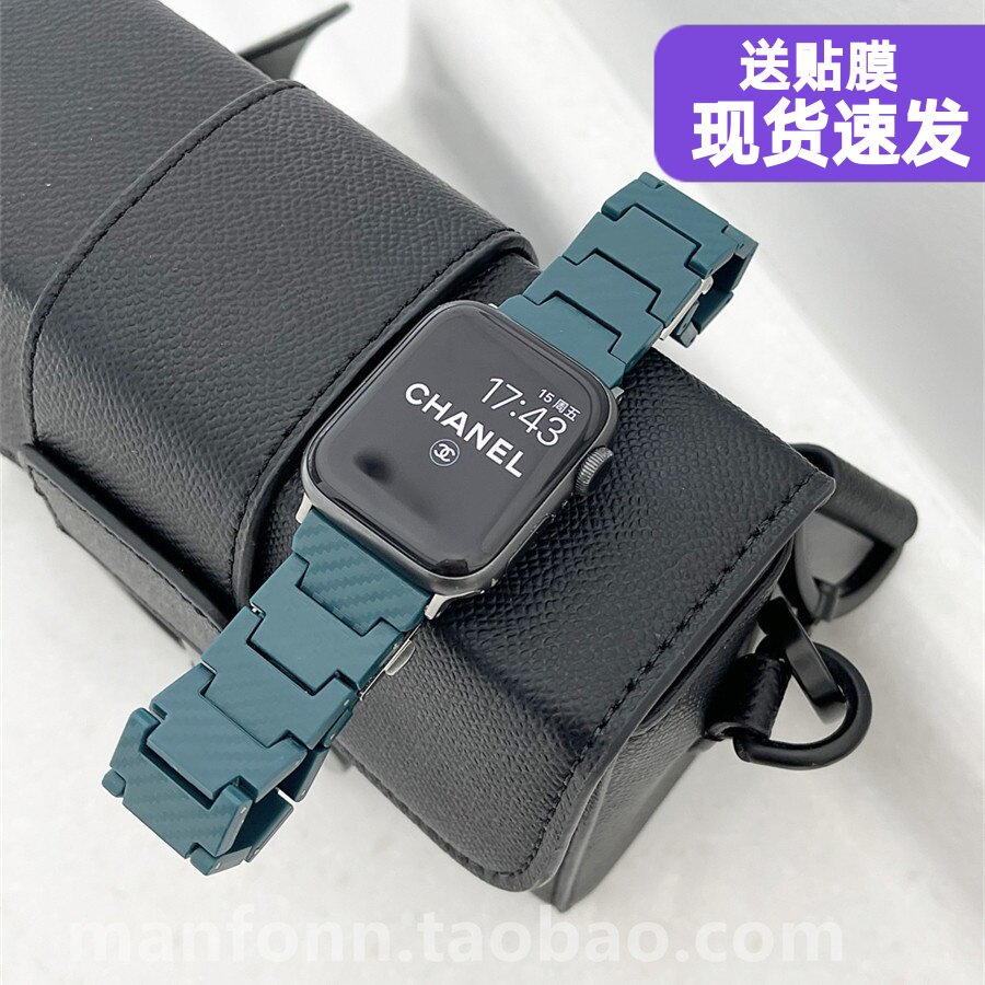 适用苹果手表iwatch11树脂表带applewatch10马卡龙创意纤维纹89SE