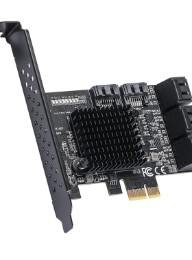 PCIE 3.0 GEN3转4口8口SATA3.0扩展卡SSD固态硬盘卡ASM1064主控