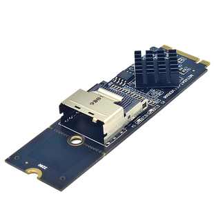 M.2 NVME PCI-E转SFF-8087 MINI-SAS 36Pin 4口硬盘转接卡ASM1064