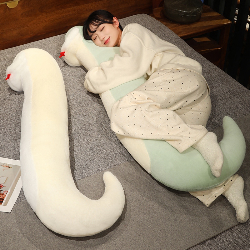 小青蛇长条抱枕女生睡觉专用夹腿抱枕生肖蛇年客厅沙发白蛇靠背垫