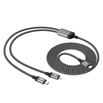 双Typec一拖二数据线PD100W二合一快充适用华为荣耀oppo苹果15手机ipad平板电脑C转C口车载carplay通用充电线