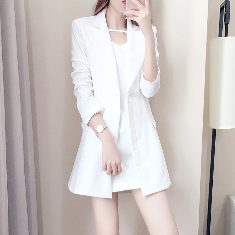 白色西装外套女春秋休闲大码职业装气质女神范职业西服套装女正装